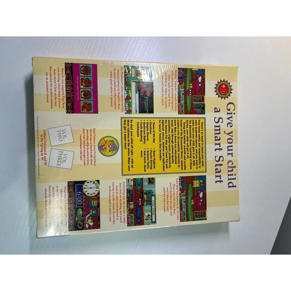 Berenstain Bears Learning‎ At Home & Counting PC Games Sealed w Papa Bear Plush